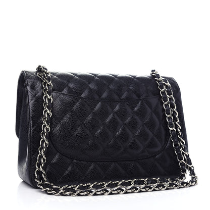 Chanel Caviar Quilted Jumbo Double Flap Black 3 of 11
