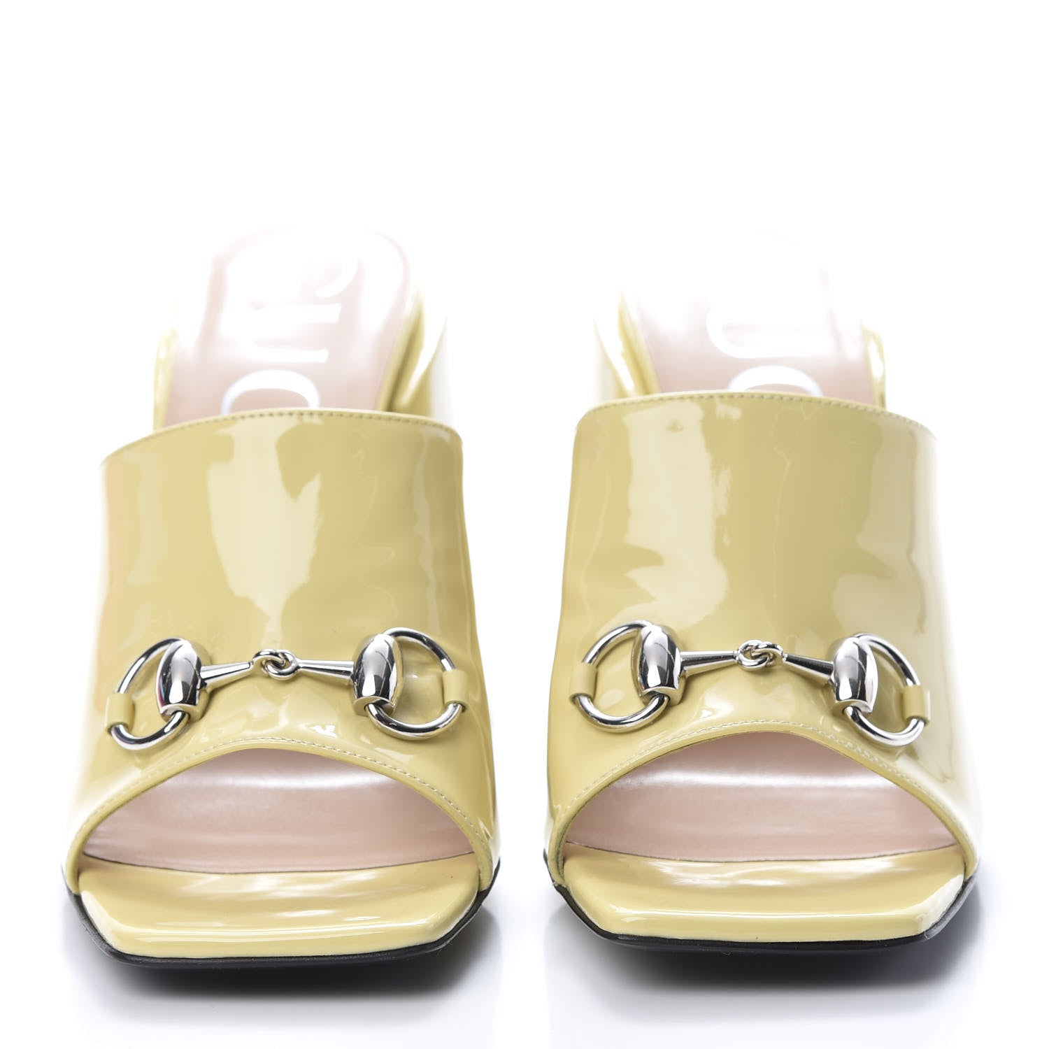 Gucci Patent Lexi Horsebit High-Heel Slide Sandals 38 Burro 2 of 8