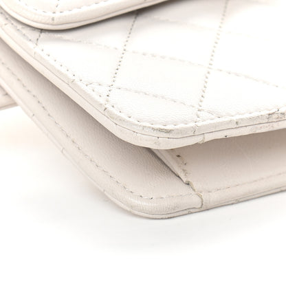 Chanel Lambskin Quilted Flap Waist Belt Bag White 8 of 12