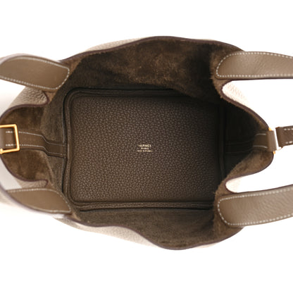 Hermes Taurillon Clemence Picotin Lock 18 PM Etoupe 5 of 10
