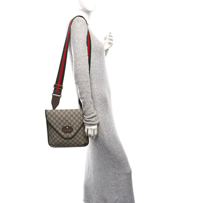Gucci GG Supreme Monogram Web Medium Neo Vintage Flap Messenger Bag Beige New Acero 2 of 13