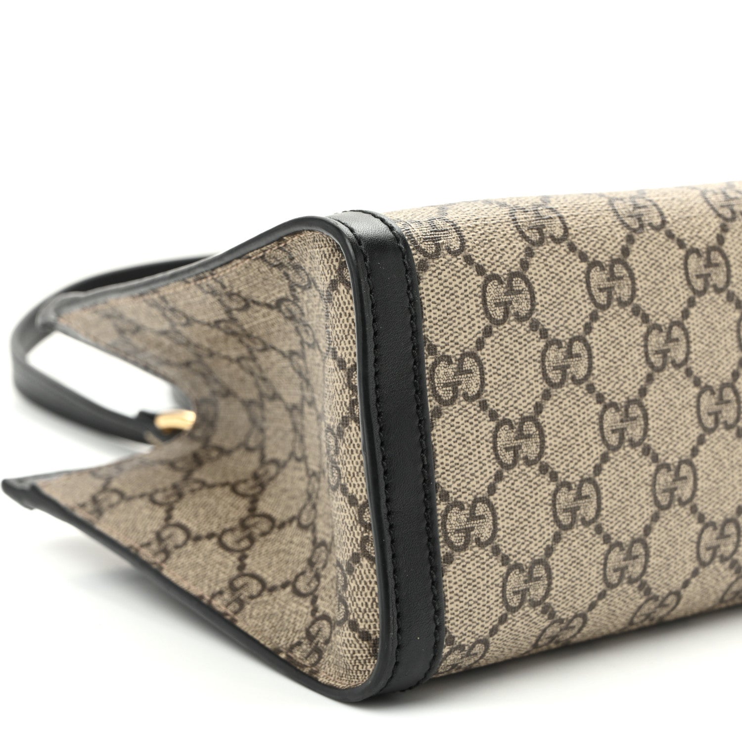 Gucci GG Supreme Monogram Small Padlock Tote Black 9 of 12