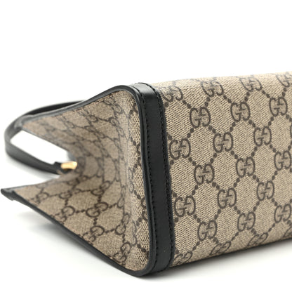 Gucci GG Supreme Monogram Small Padlock Tote Black 9 of 12