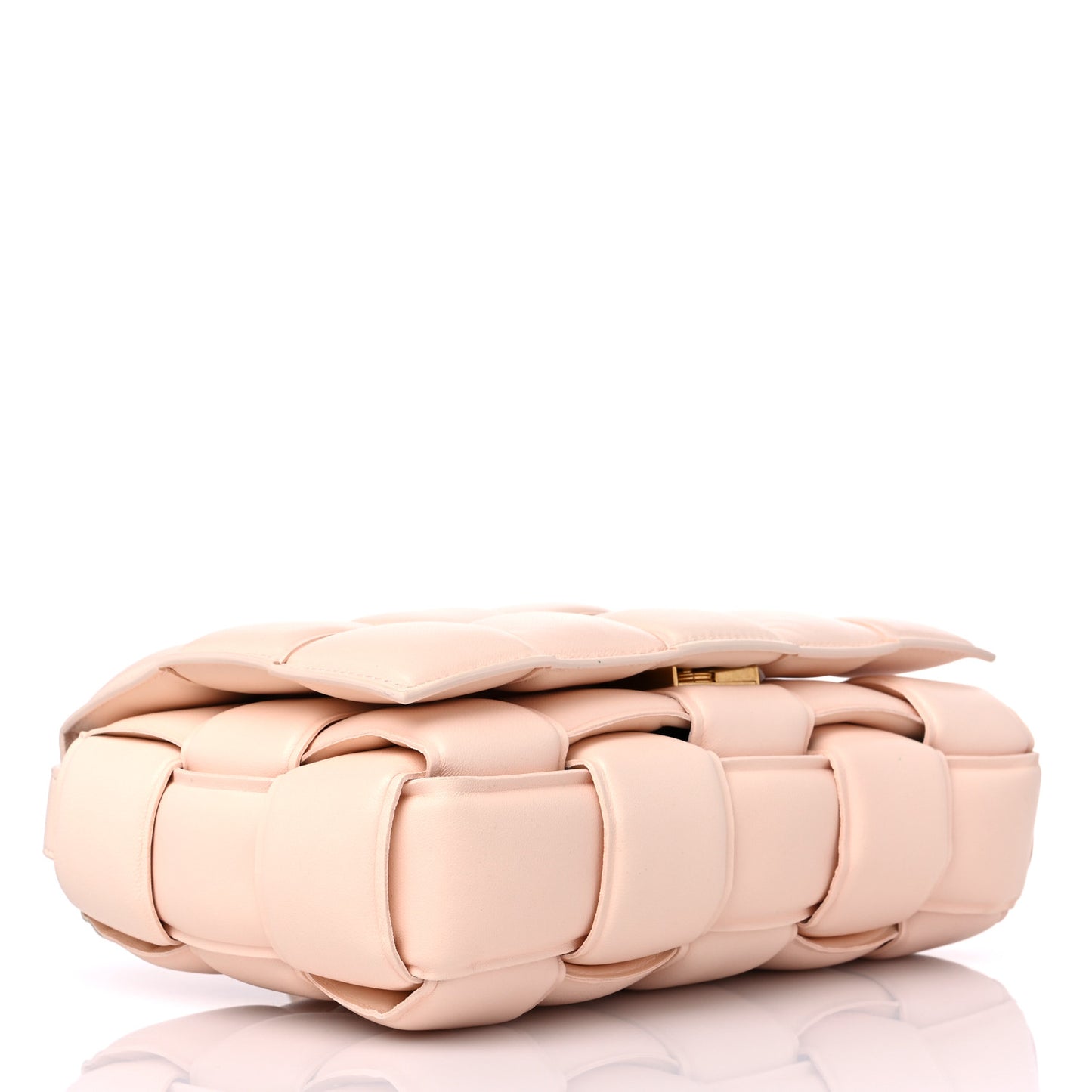 Nappa Maxi Intreccio Padded Cassette Crossbody Bag Melon Washed