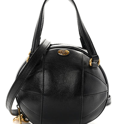 Gucci Piuma Lux Energy Mini Tifosa Basketball Shaped Shoulder Bag Black 9 of 12
