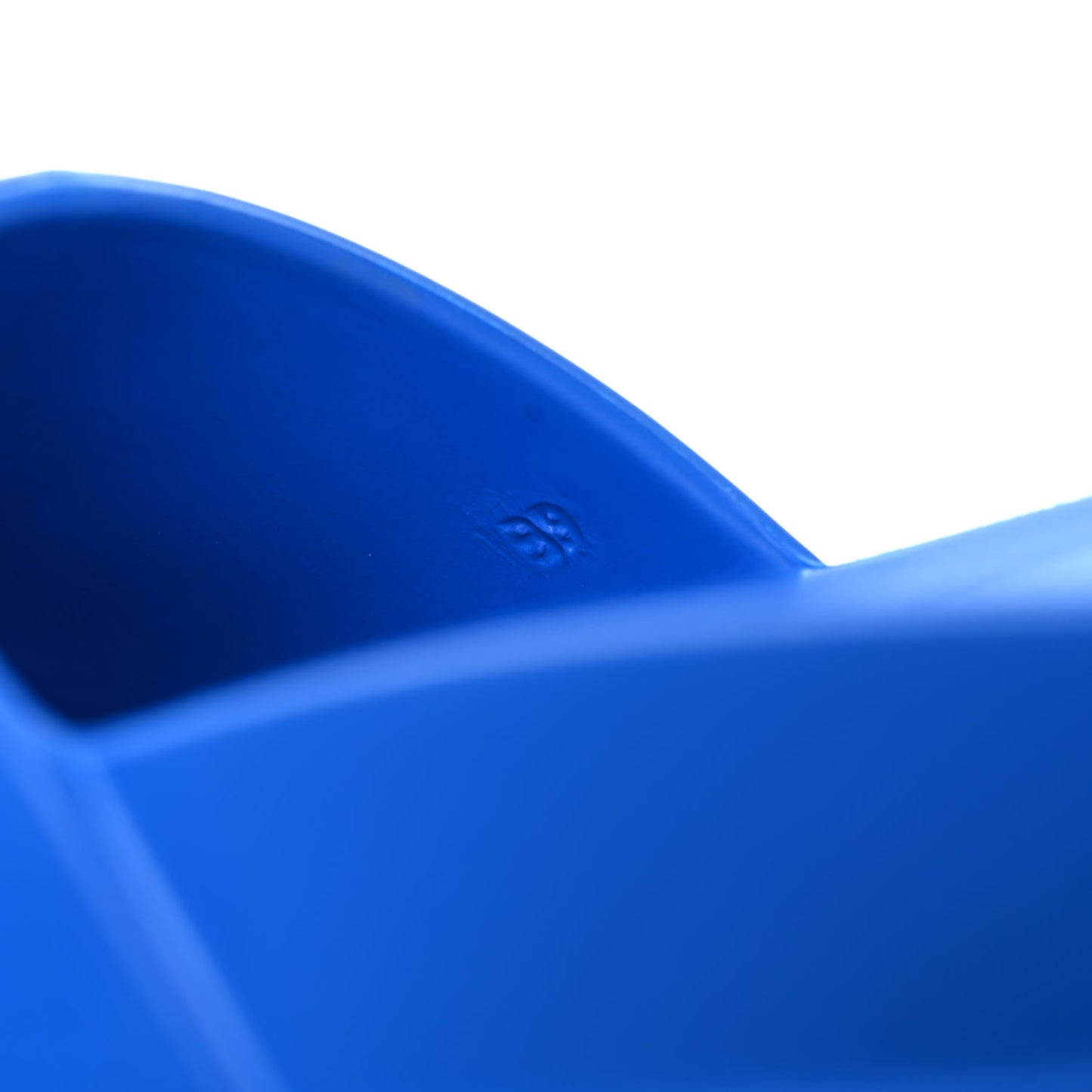 EVA Rubber Triangle Logo Embossed Womens Lug Sole 20mm Slide Sandals 39 Azzurro