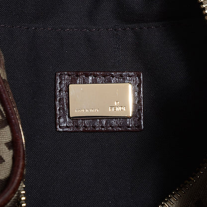 Fendi Zucchino Vitello Mini Boston Mogano Panna Bruciato 6 of 7