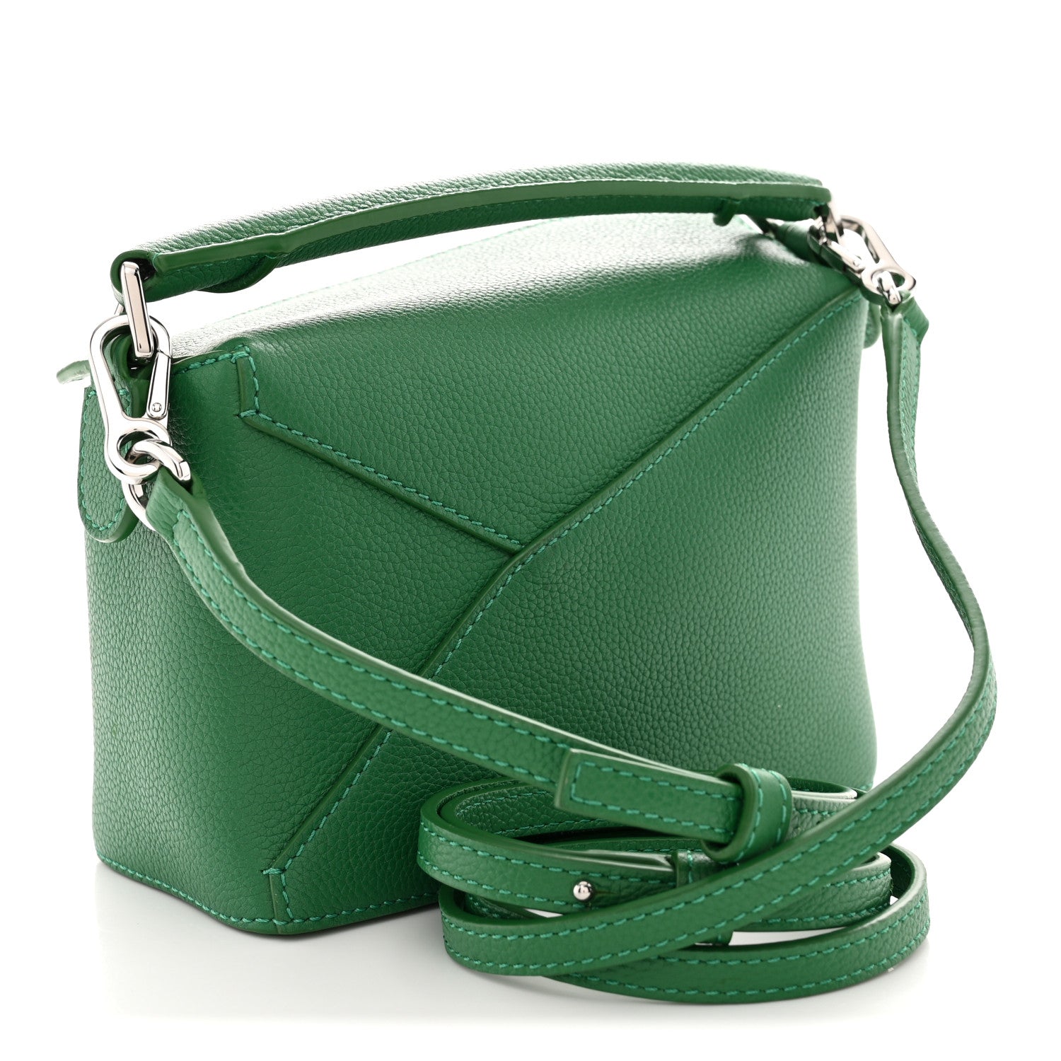 Loewe Calfskin Small Puzzle Edge Bag Tropical Green 3 of 10