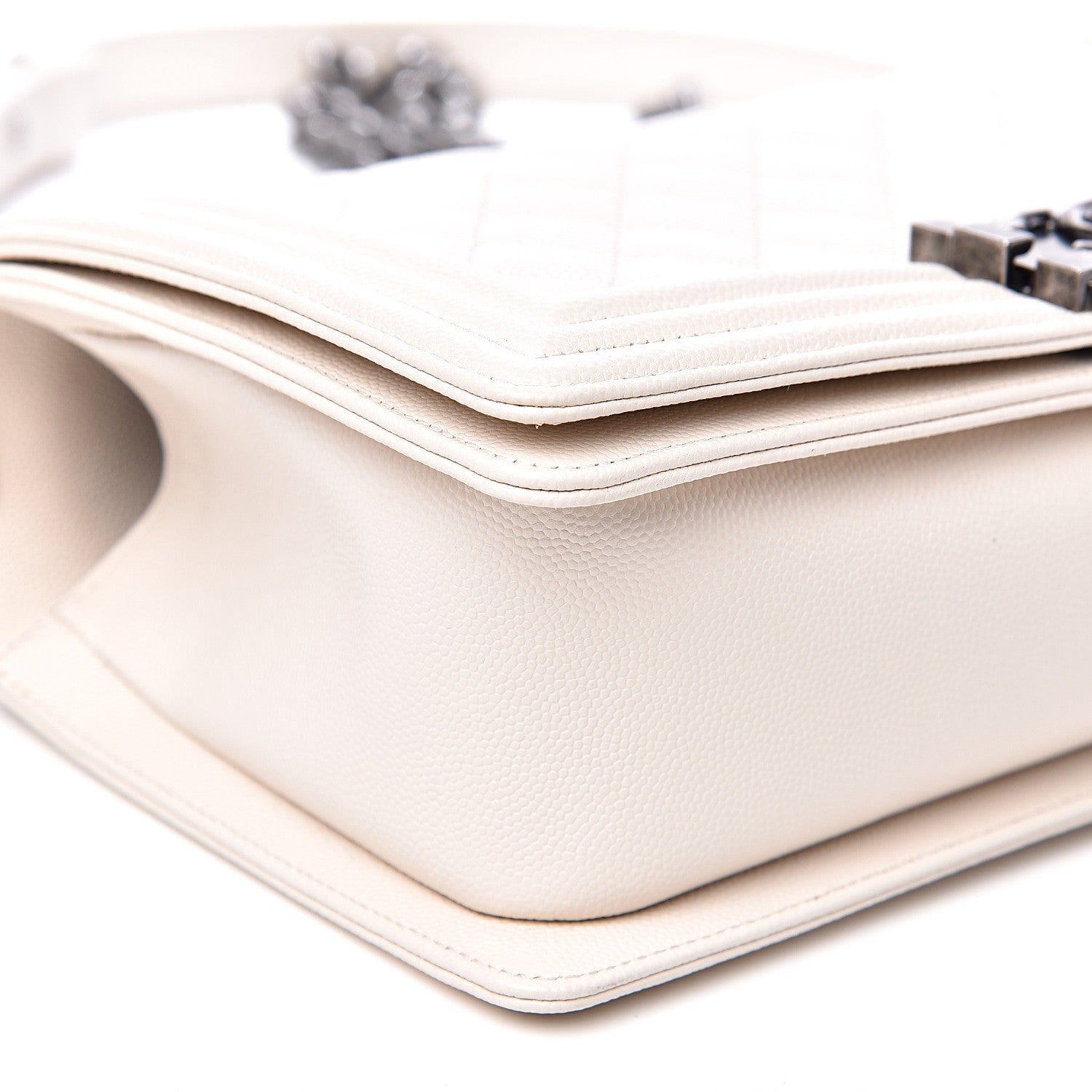 Chanel Caviar Quilted Medium Boy Flap Ivory 7 of 11