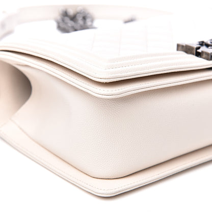 Chanel Caviar Quilted Medium Boy Flap Ivory 7 of 11