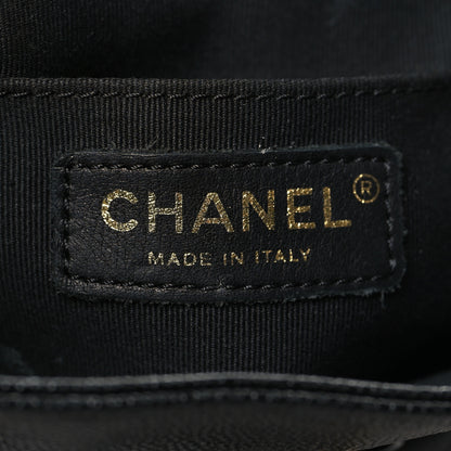 Chanel Shiny Caviar Quilted Medium Duma Pockets Drawstring Backpack Black 6 of 11