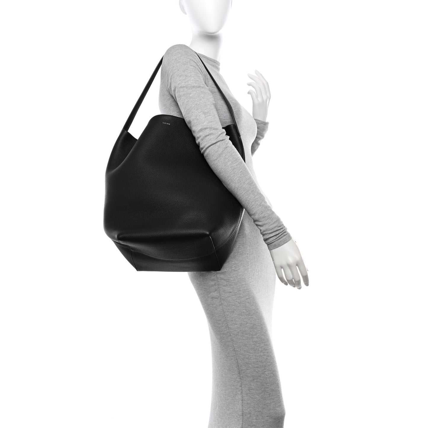 Grained Calfskin Large N/S Park Tote Black