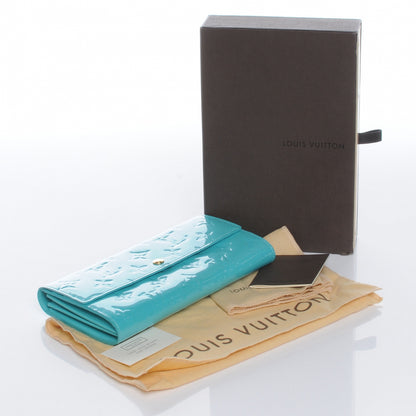 Louis Vuitton Vernis Sarah Wallet Blue Lagon 5 of 8