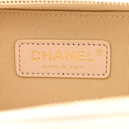 Chanel Crumpled Calfskin Quilted Mini Get Round Top Handle Vanity Case White 7 of 11