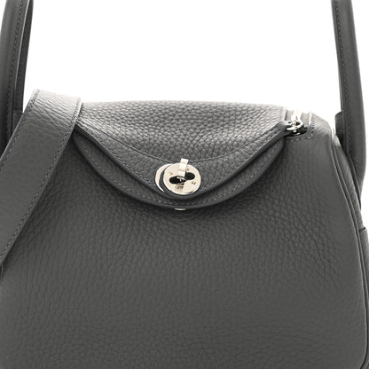 Hermes Taurillon Clemence Mini Lindy 20 Etain 8 of 11