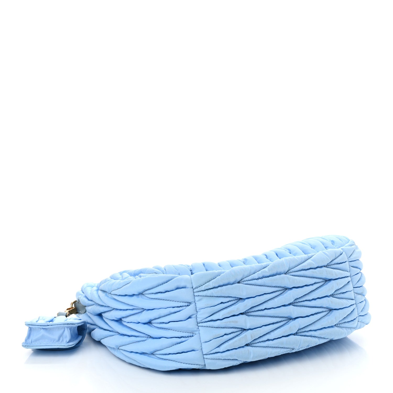 Miu Miu Tessuto Nylon Matelasse Wander Hobo Astrale 4 of 9