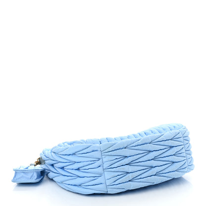 Miu Miu Tessuto Nylon Matelasse Wander Hobo Astrale 4 of 9