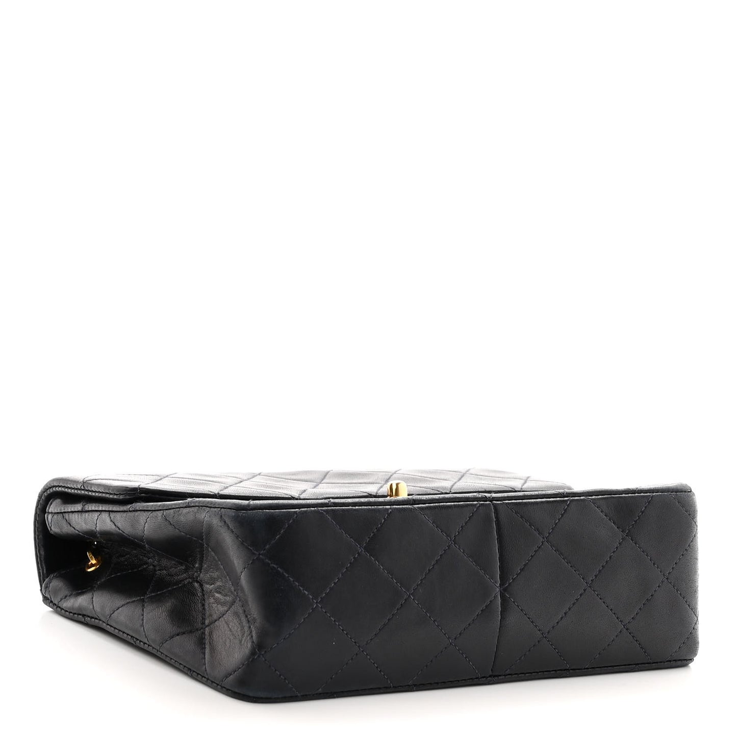 Lambskin Quilted Mini Square Flap Black