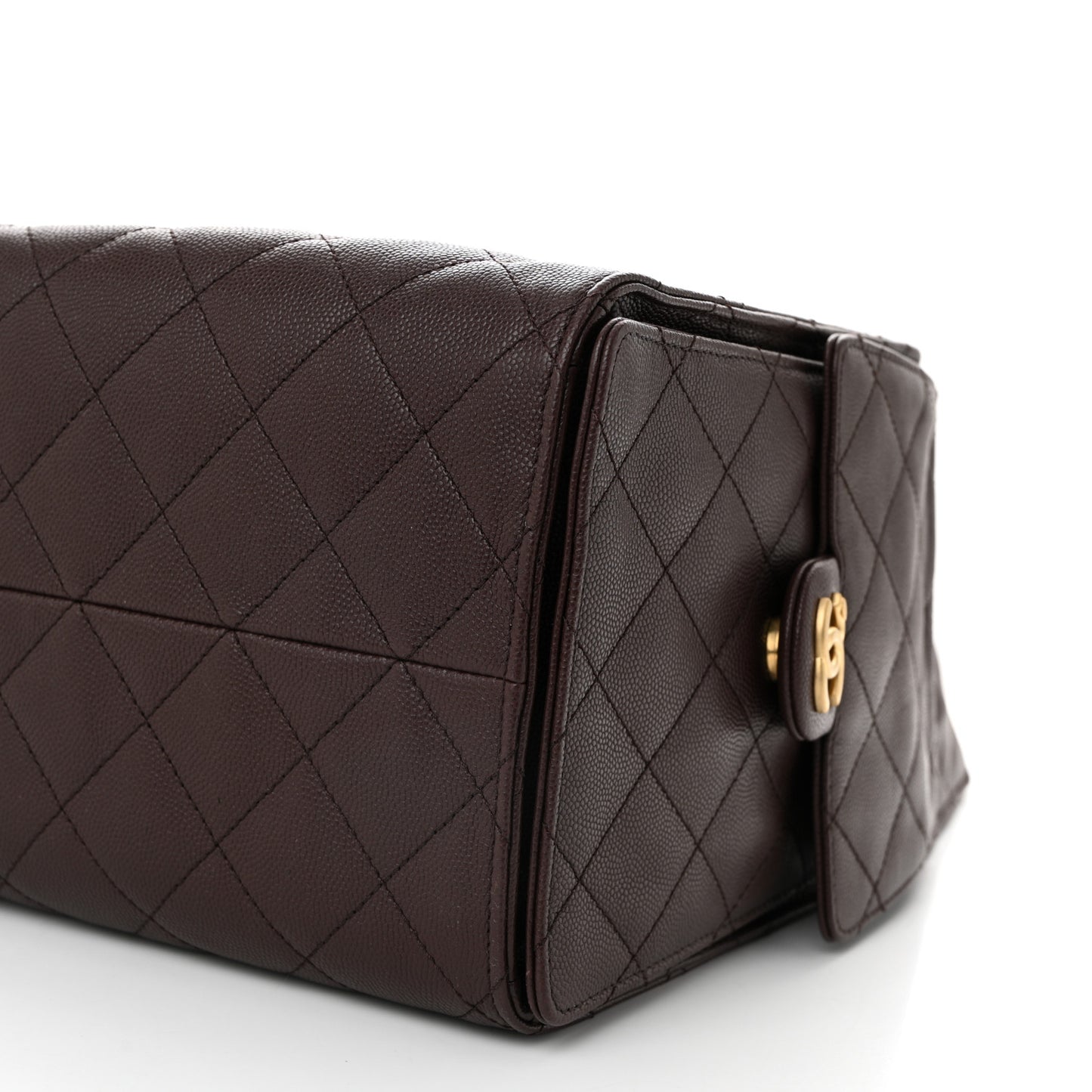 Caviar Quilted Medium Chanel 25 Handbag Dark Brown