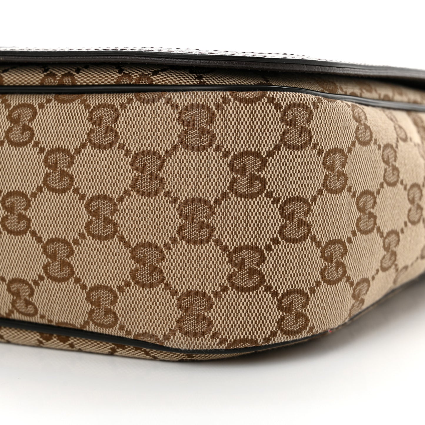 Monogram Large Flap Messenger Bag Beige Dark Brown