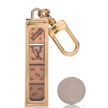 Louis Vuitton X SUPREME Dice Key Chain Bag Charm Brown 2 of 6