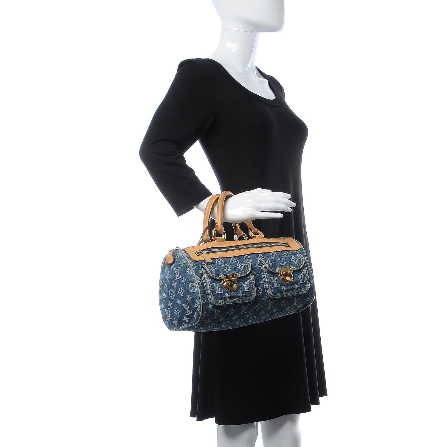 Louis Vuitton Monogram Denim Neo Speedy Blue 2 of 7