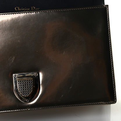 Christian Dior Metallic Patent Micro-Cannage Medium Diorama Flap Bag Gold 14 of 20