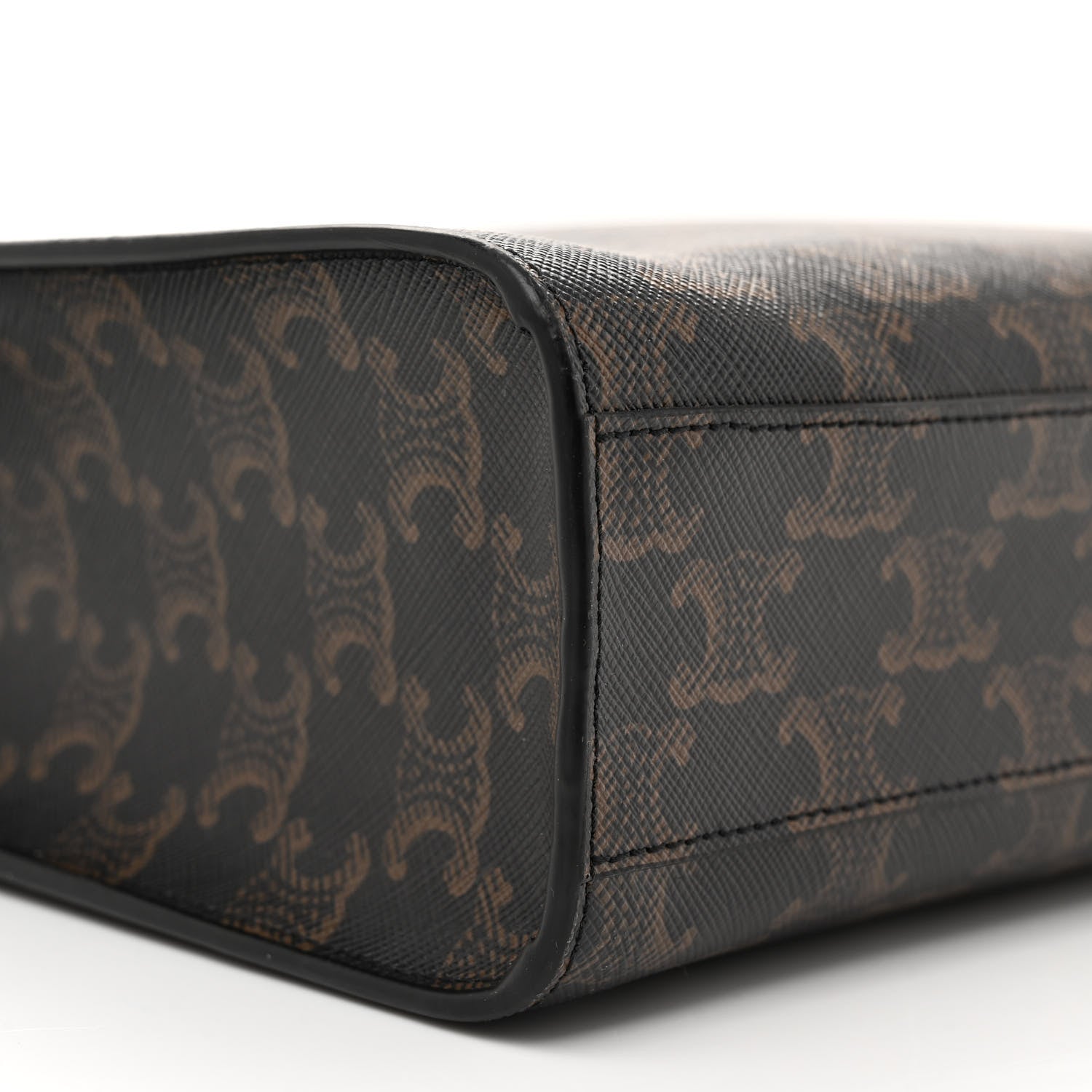 Celine Triomphe Canvas Calfskin Small Vertical Cabas Tan 8 of 10