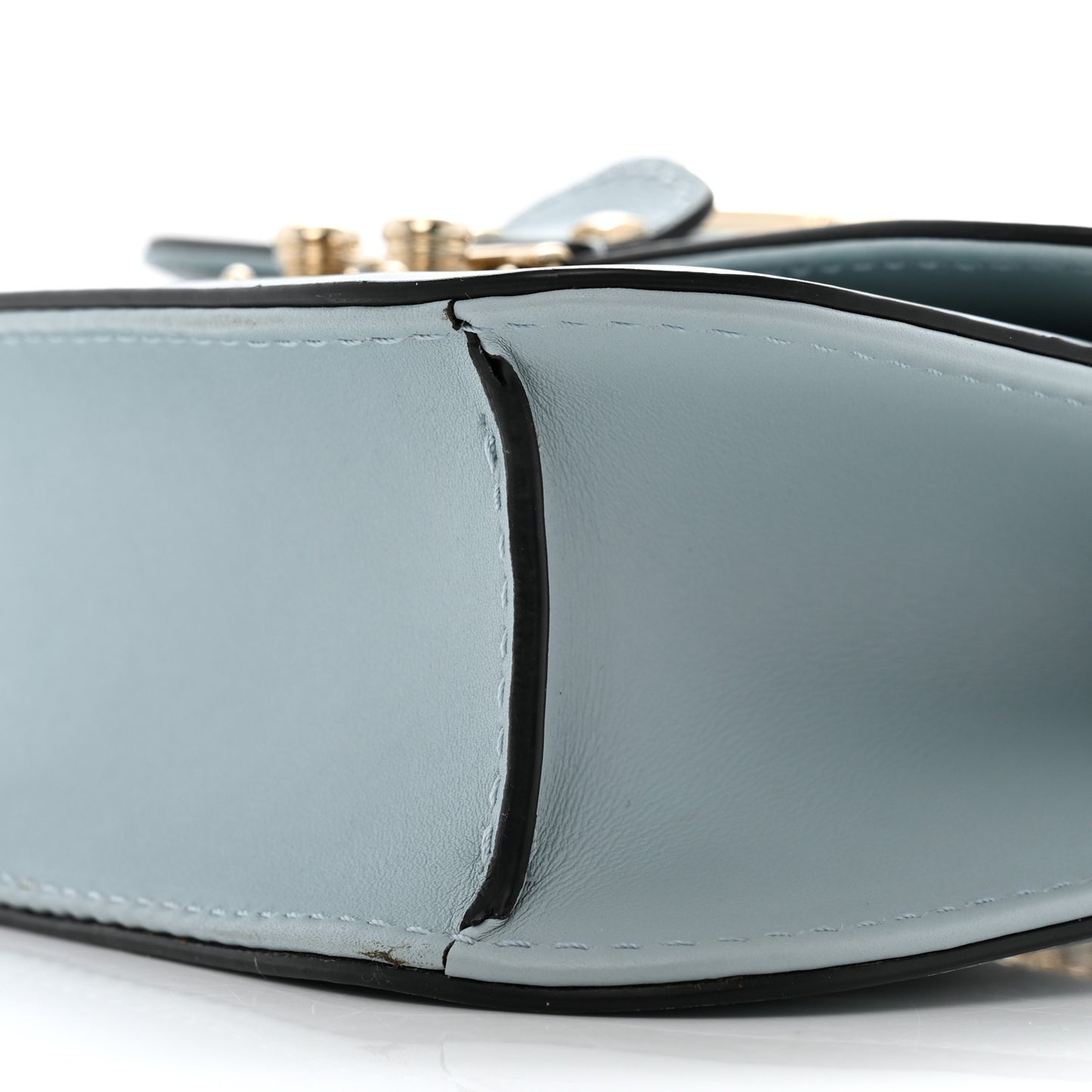 Vitello Small Glam Lock Rockstud Flap Sky Sorbet