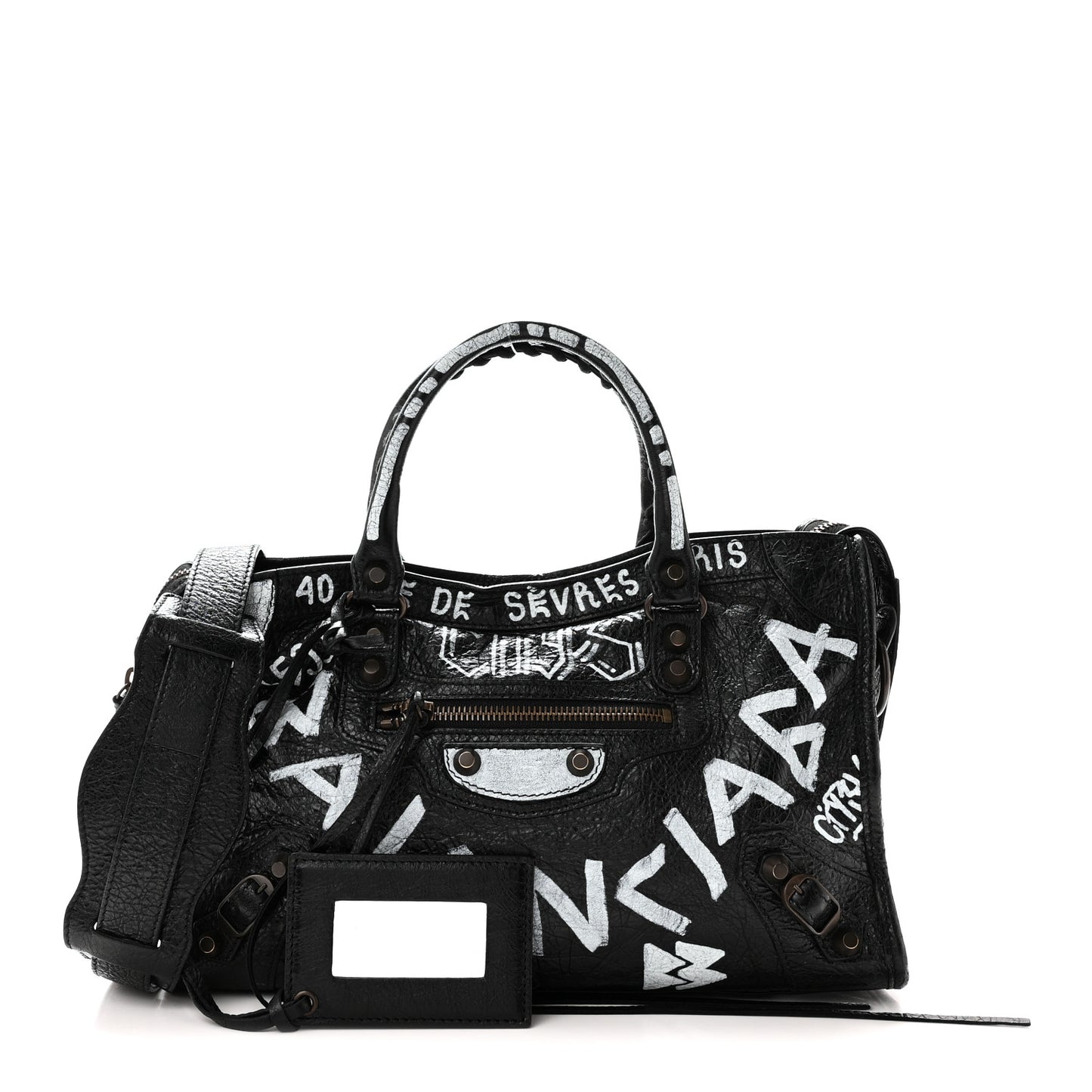 Agneau Classic Hardware Graffiti All Over S City Black Black