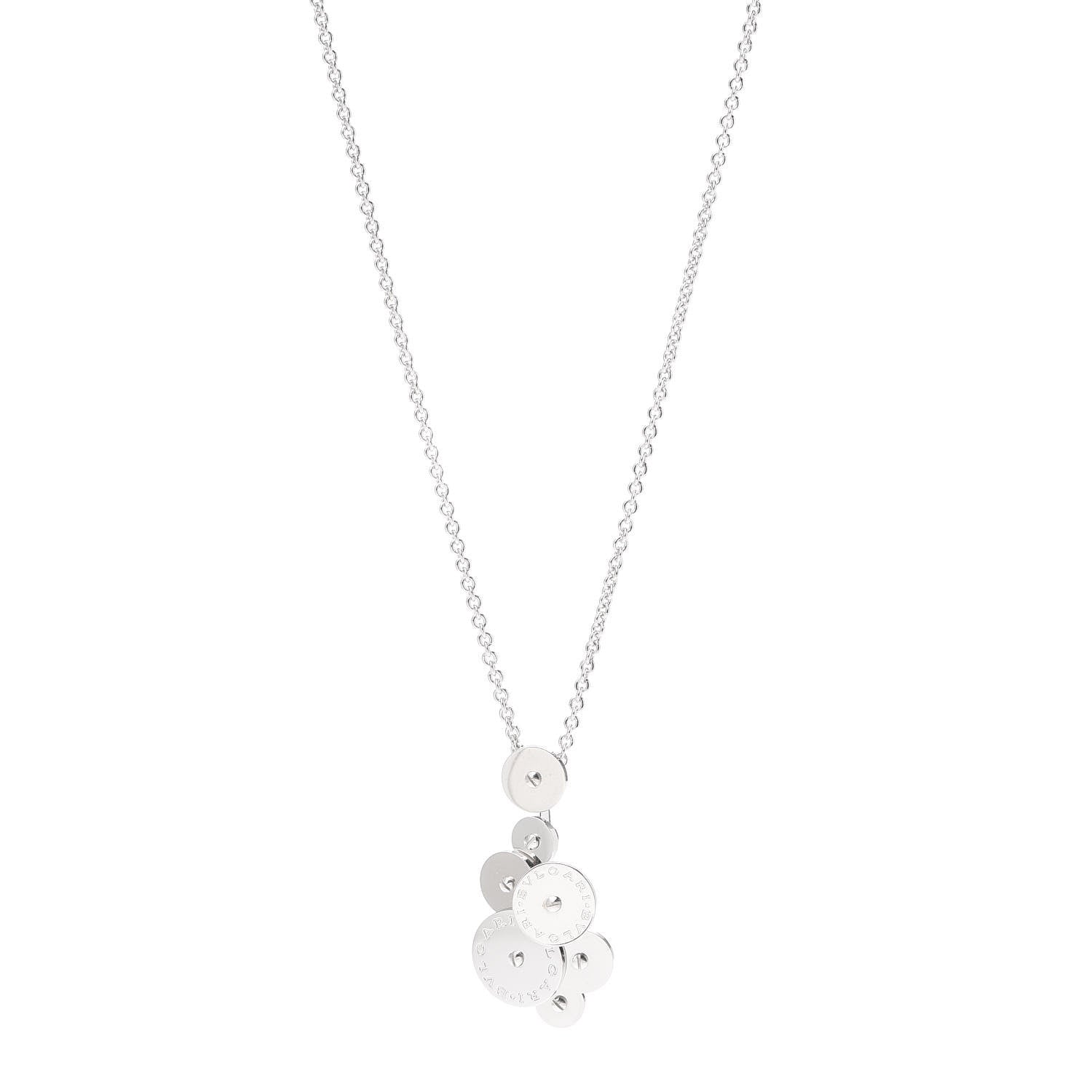 Bulgari 18K White Gold Cicladi Pendant Necklace 1 of 7