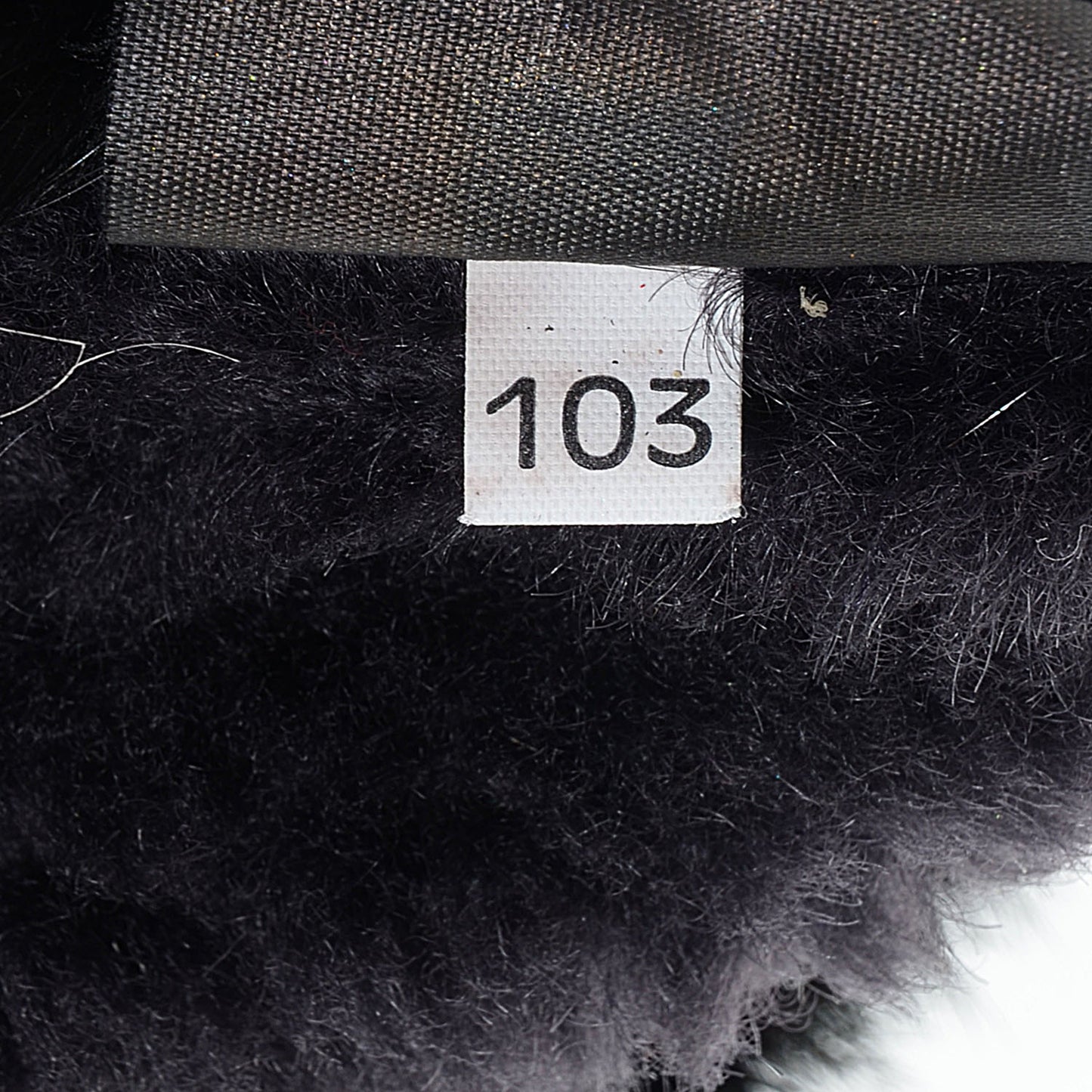 Shearling Mink Fur Crocodile Shoulder Bag Black