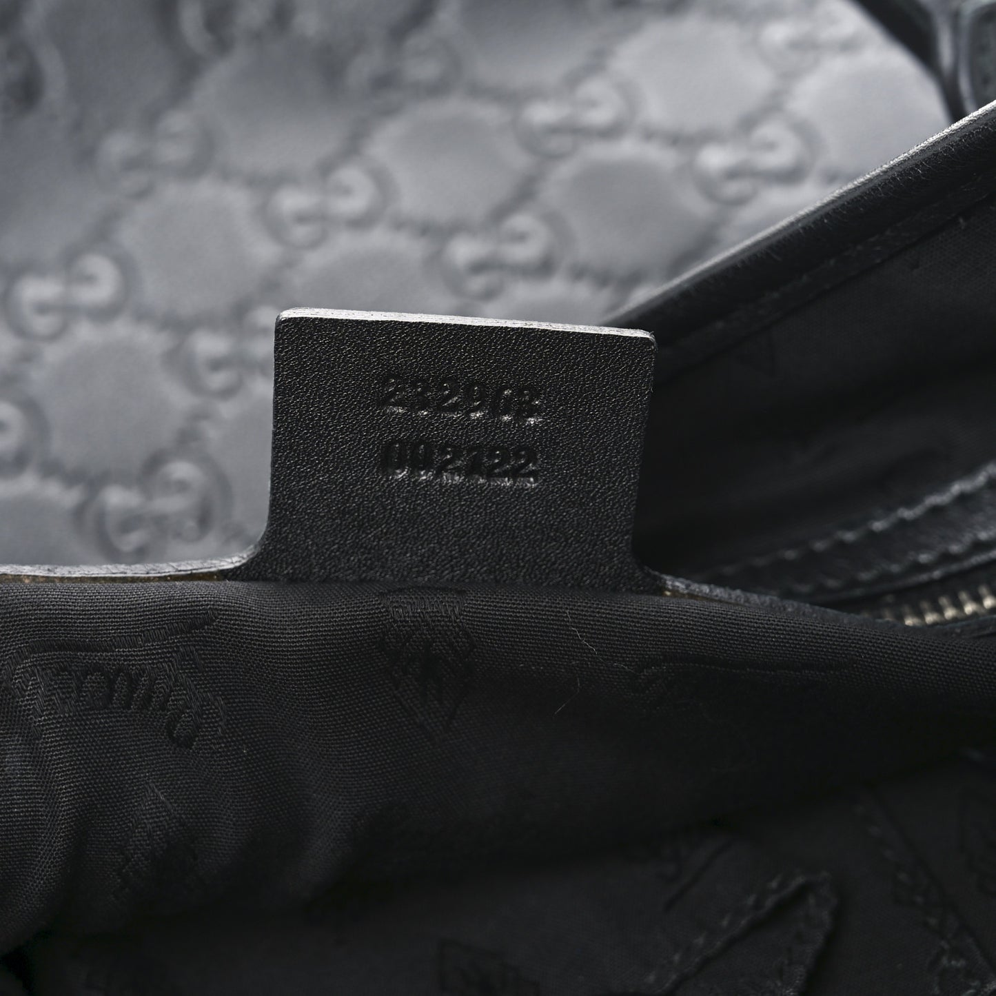 Guccissima Medium GG Twins Shoulder Bag Black