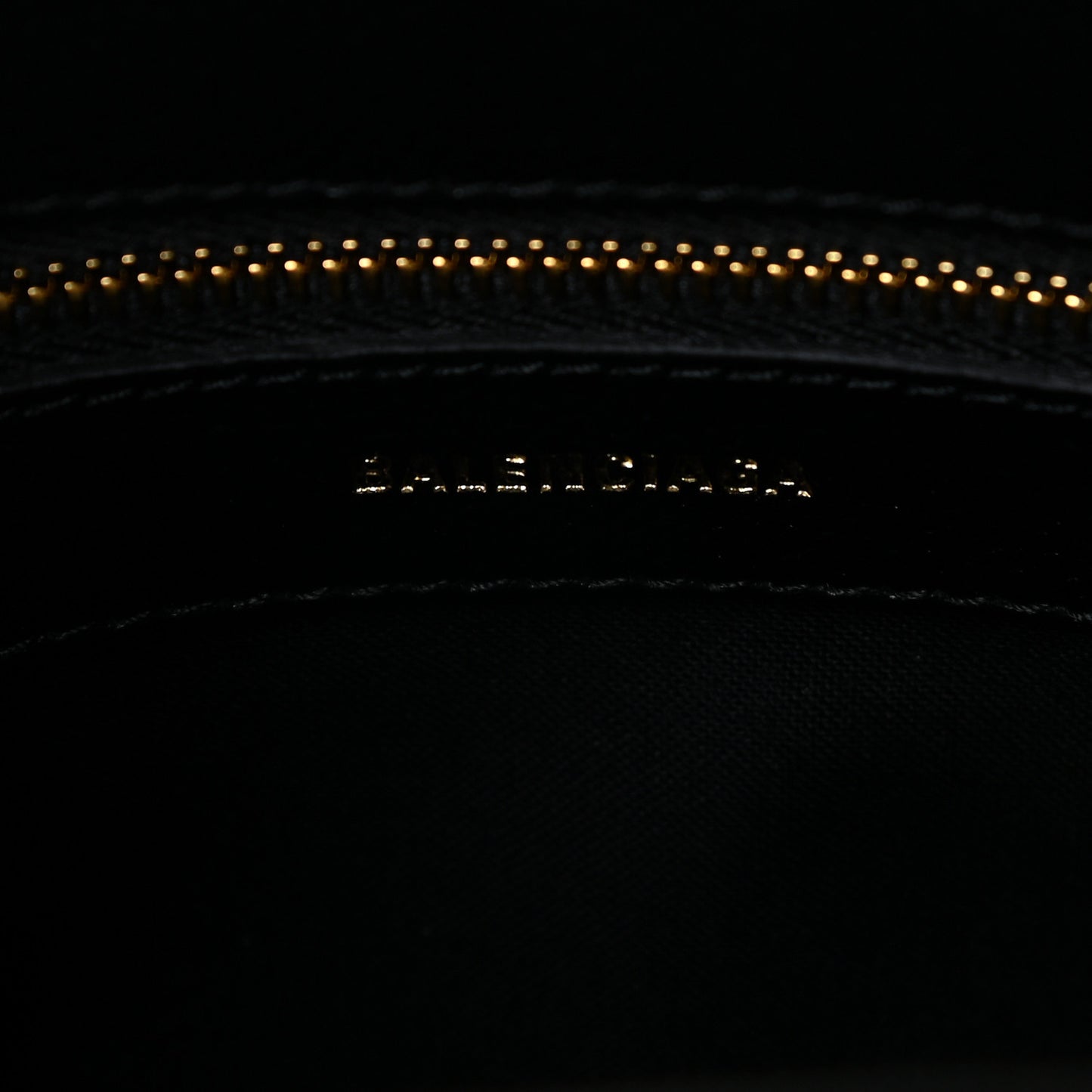 Grained Calfskin Logo S Ville Top Handle Bag Black White