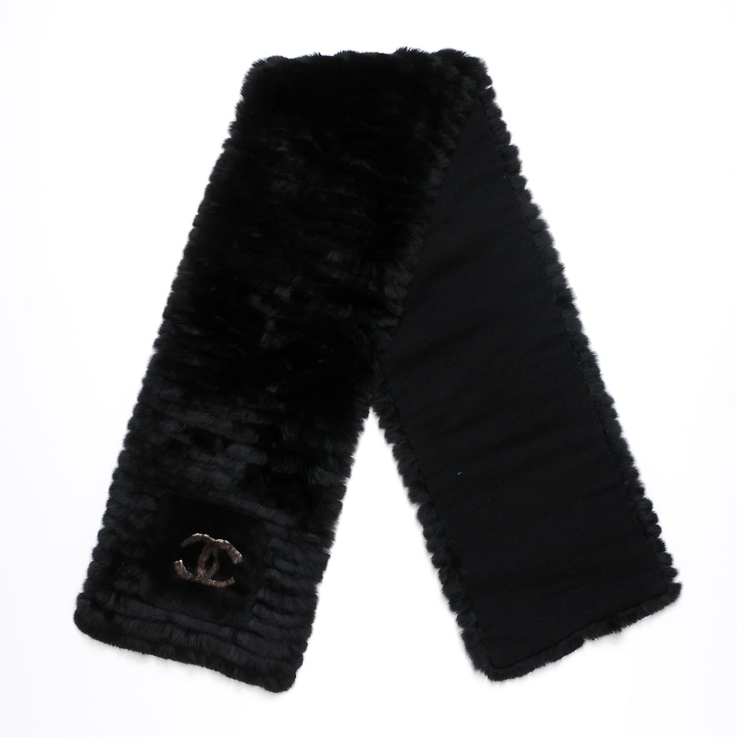 Orylag Rabbit Fur CC Scarf Black