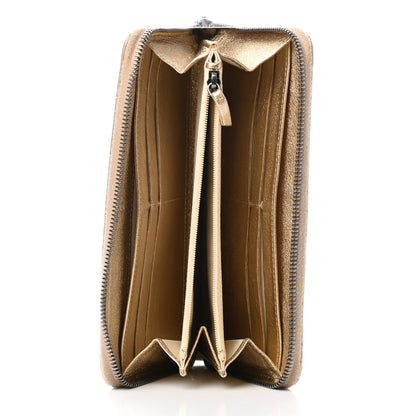 Chanel Metallic Calfskin Quilted Reissue Zip Around Wallet Gold 4 of 4