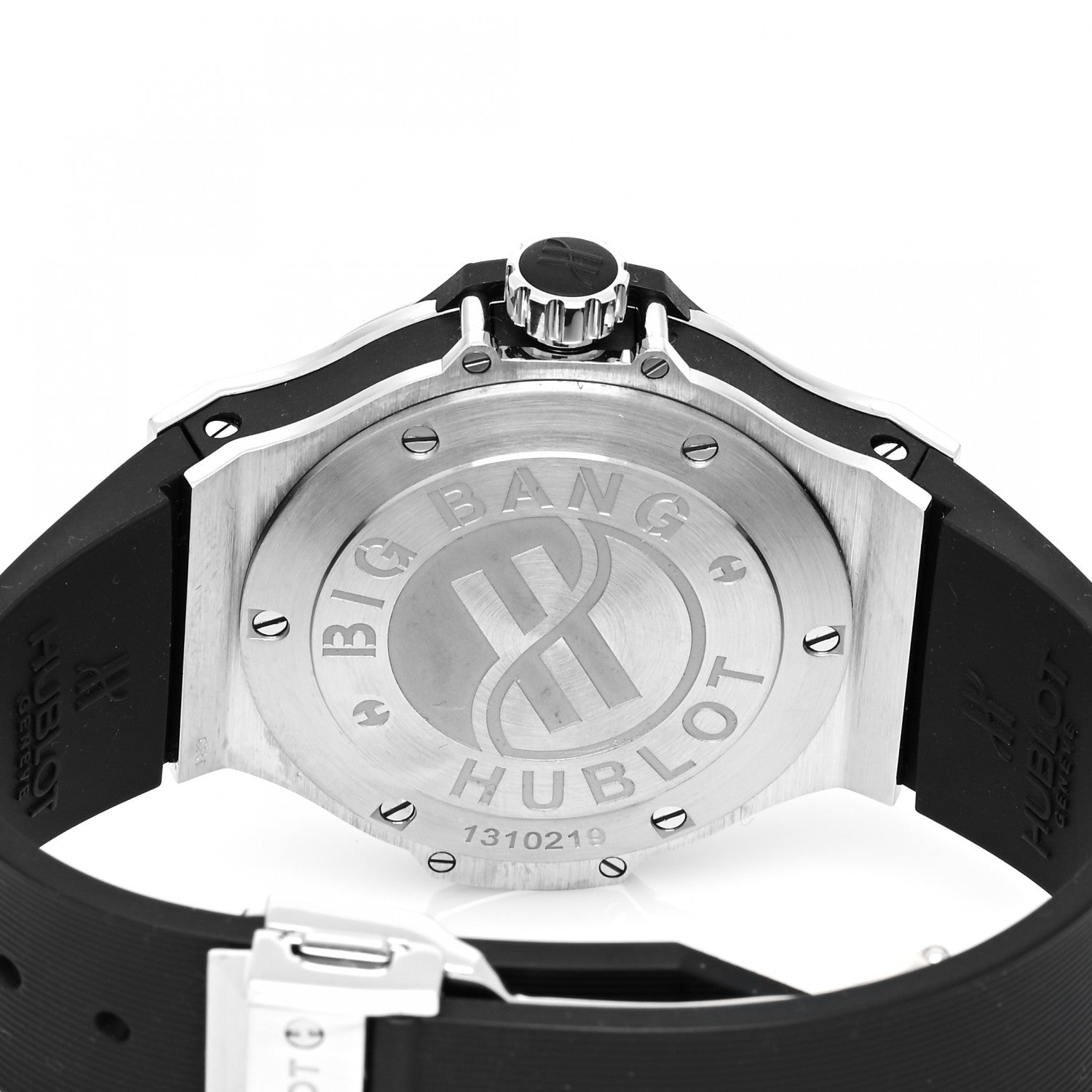 Hublot Stainless Steel Rubber Diamond Pave Bezel 38mm Big Bang Quartz Watch Black 361.SX.1270.RX.1104 4 of 5