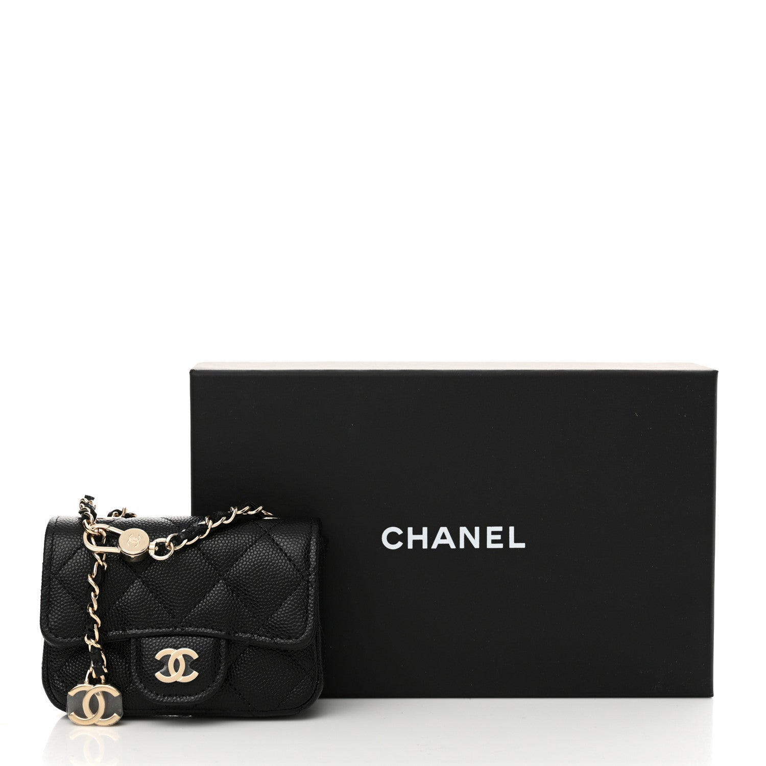 Chanel Caviar Quilted Mini Chain Belt Bag Black 12 of 12