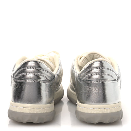 Gucci Ginza Calfskin MAC80 Womens Sneakers 38.5 Silver Off White 6 of 12