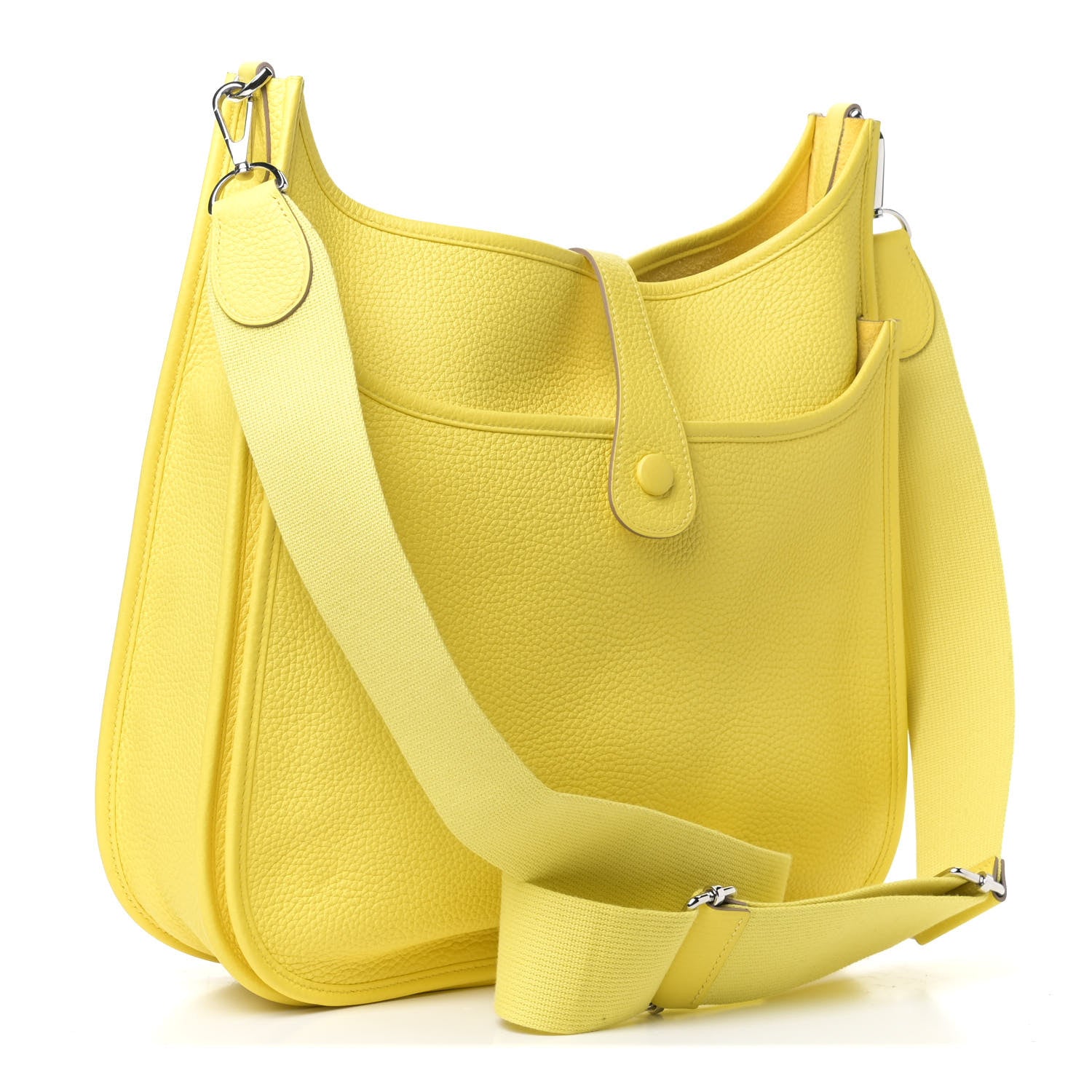 Hermes Taurillon Clemence Evelyne III PM Lime 2 of 4