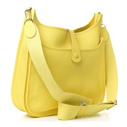 Hermes Taurillon Clemence Evelyne III PM Lime 2 of 4