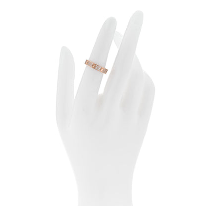 Cartier 18K Pink Gold Diamond 4mm LOVE Wedding Paved Band Ring 51 5.75 2 of 5