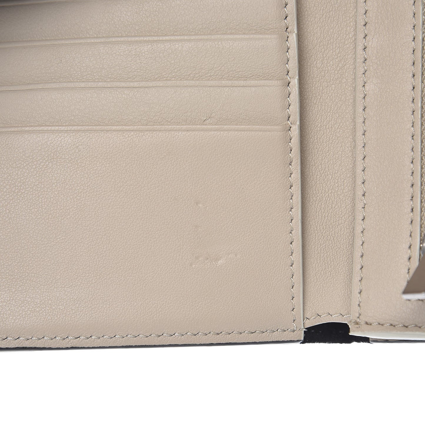 Grained Calfskin Medium Multifunction Strap Wallet Black Chalk