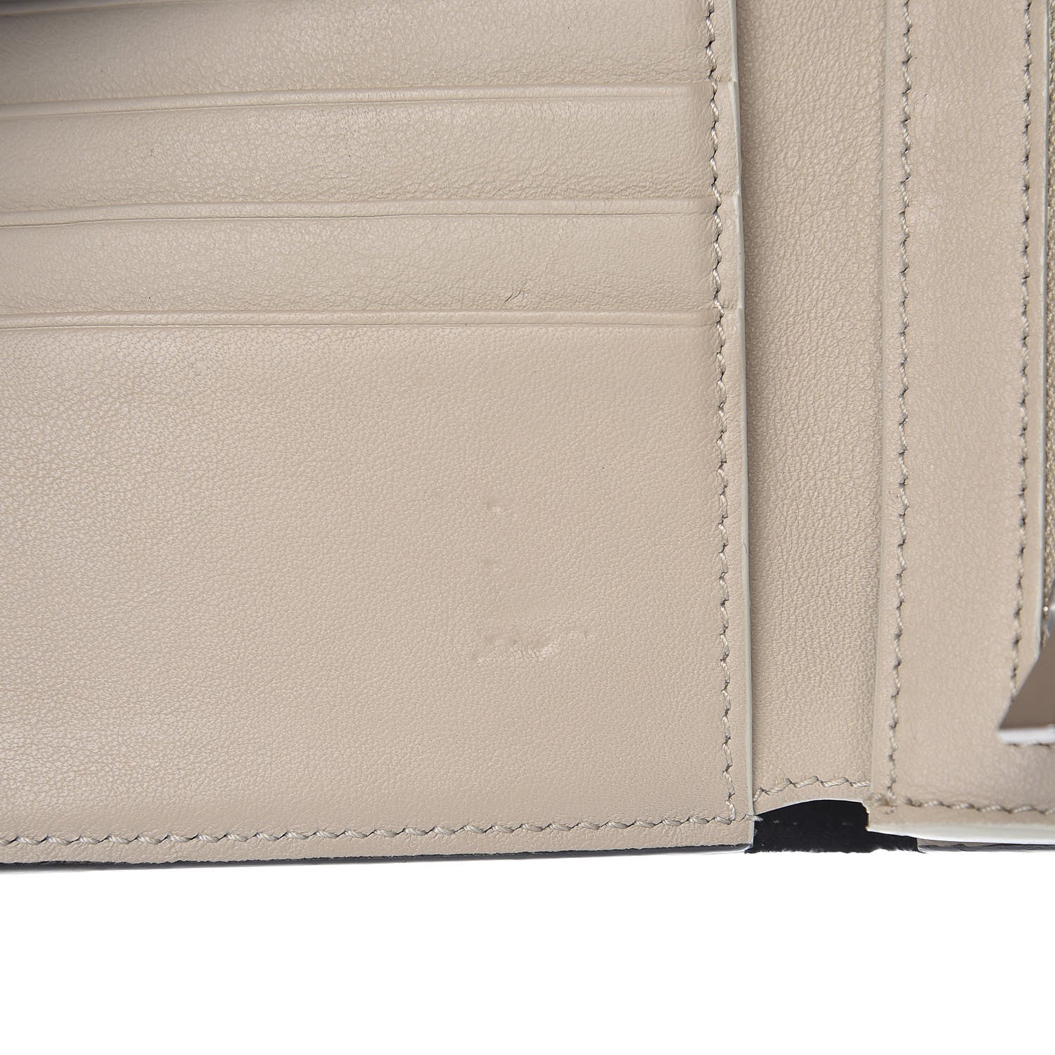 Celine Grained Calfskin Medium Multifunction Strap Wallet Black Chalk 7 of 9