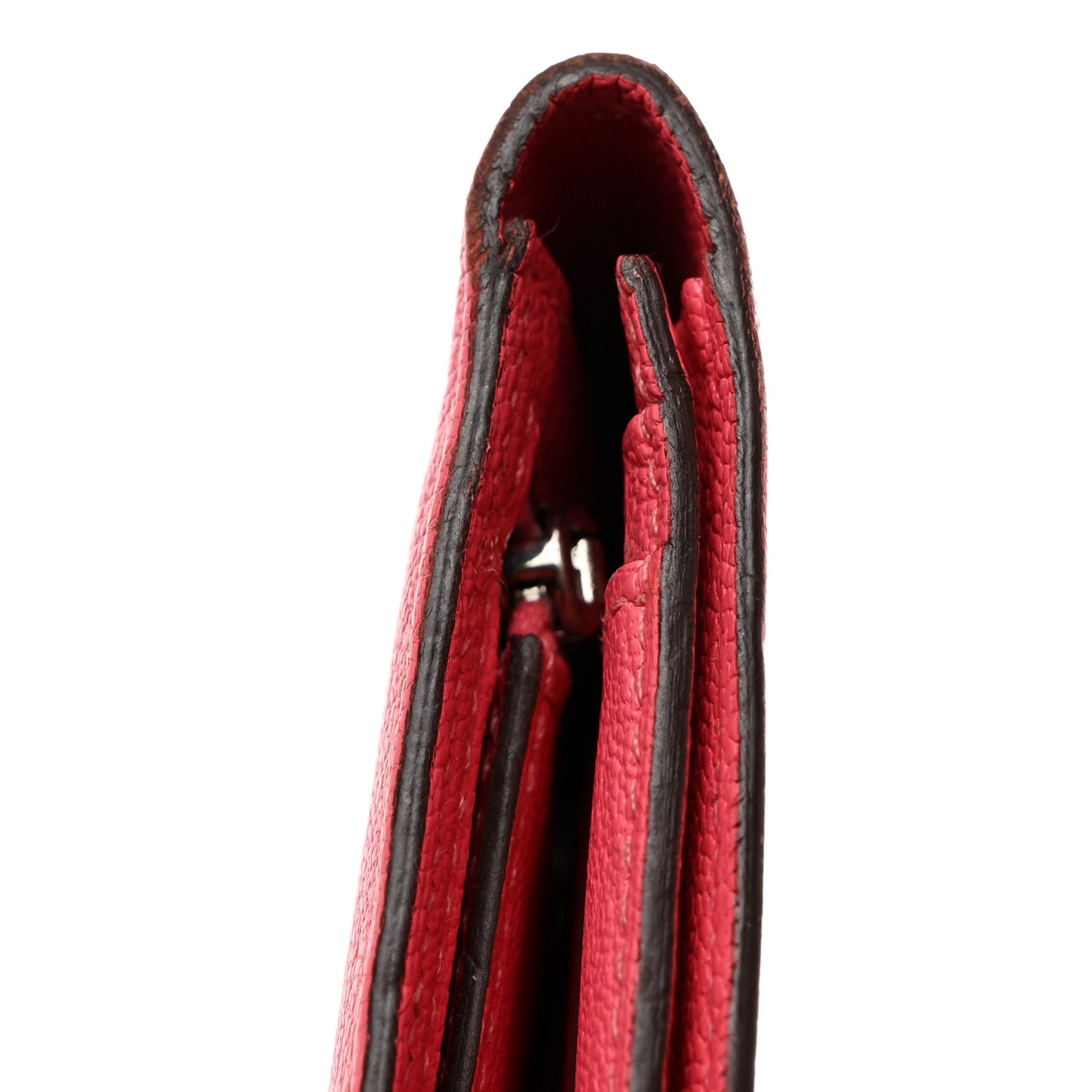 Chèvre Mysore Bearn Gusset Wallet Rose Lipstick