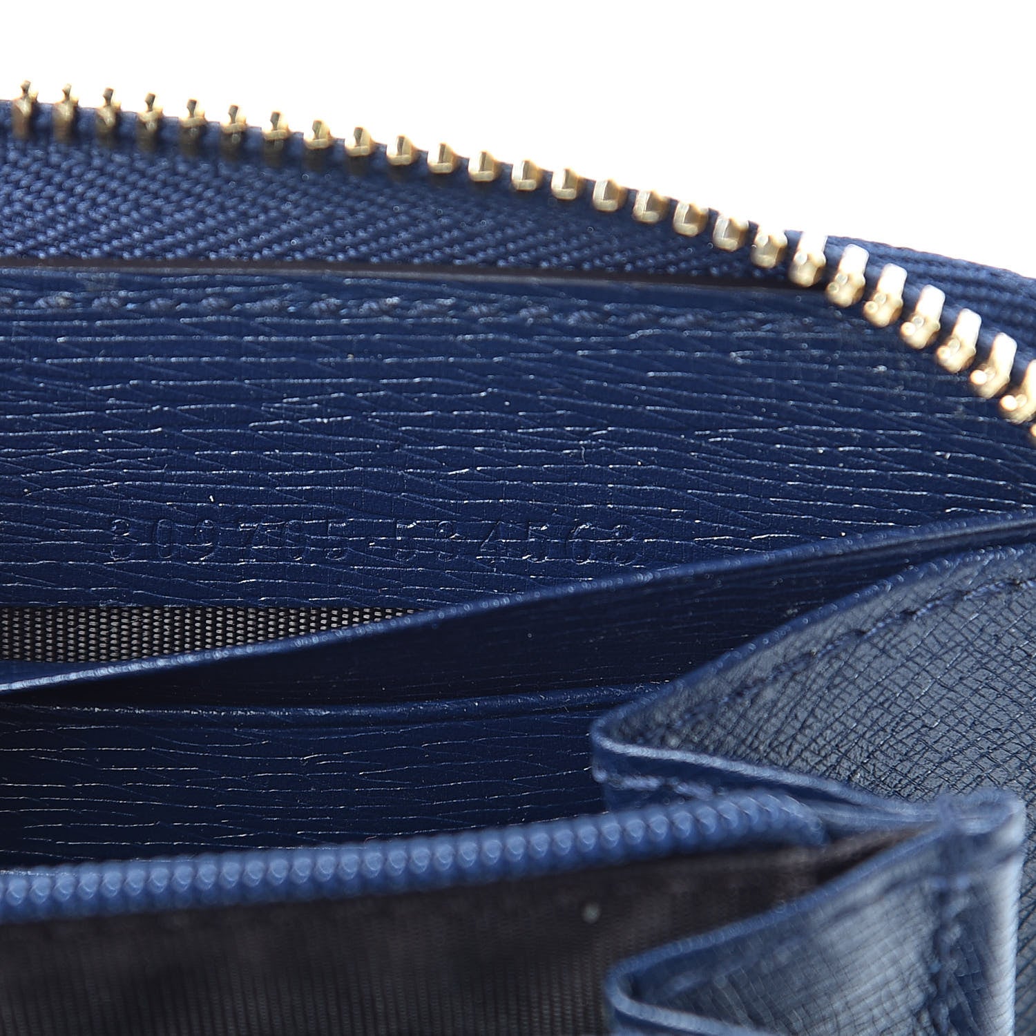 Gucci Calfskin Heartbeat Print Zip Around Wallet Blue 7 of 8