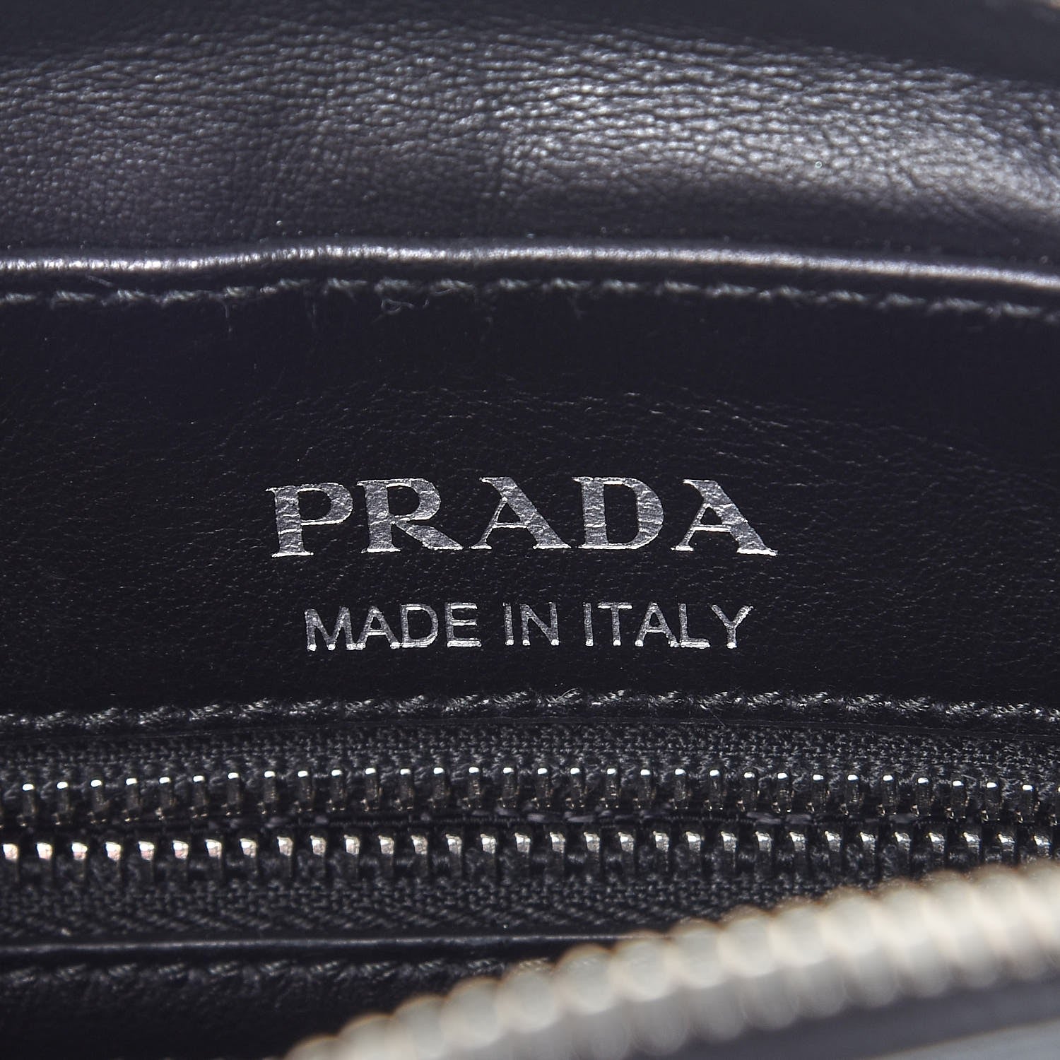 Prada Soft Calfskin Diagramme Crossbody Bag Black 6 of 7