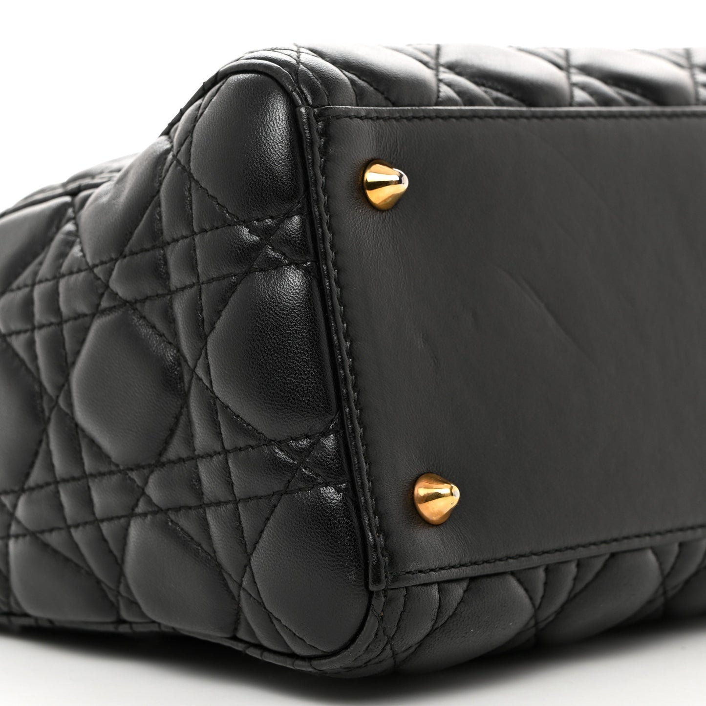 Lambskin Cannage Medium Lady Dior Black