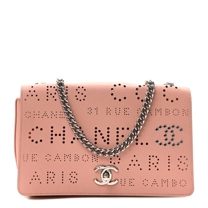 Chanel Calfskin Tweed Eyelet Flap Bag Pink 1 of 9