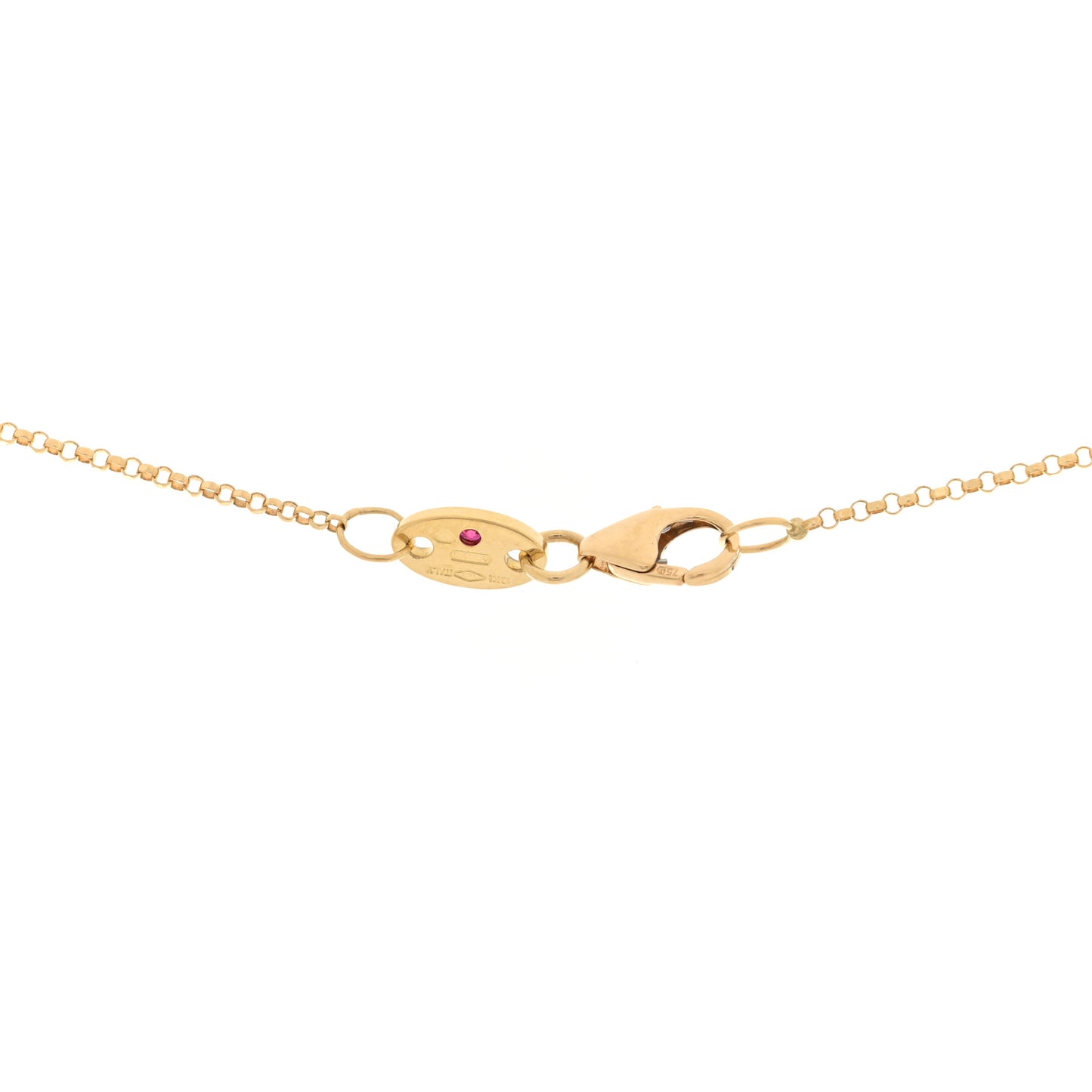 18K Yellow Gold Diamond Mother of Pearl Vernazza Flower Pendant Necklace